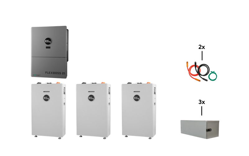 EG4 Hybrid Power Kit | 13kW 120/240V Output 48VDC - 48kWh System Bundle | 1 x EG4 FlexBoss18 Hybrid Inverter + 3 x EG4 All-Weather 314Ah Battery