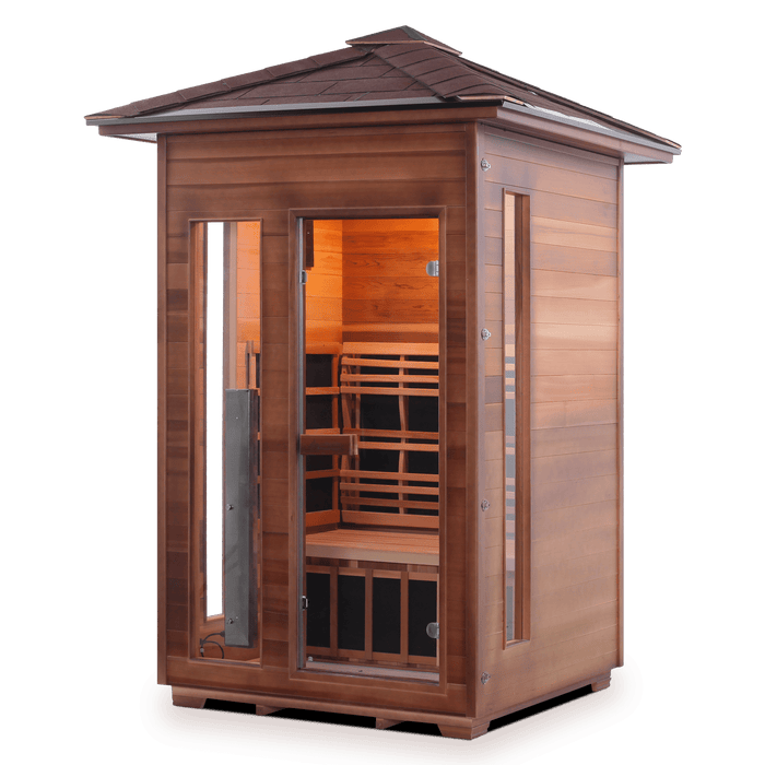 Enlighten InfraNature Original Rustic 2 Full Spectrum Infrared Outdoor Sauna | 2 Persons