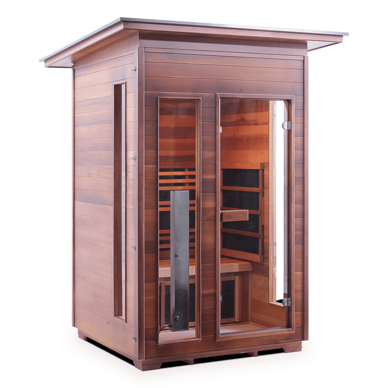 Enlighten InfraNature Original Rustic 2 Full Spectrum Infrared Outdoor Sauna | 2 Persons