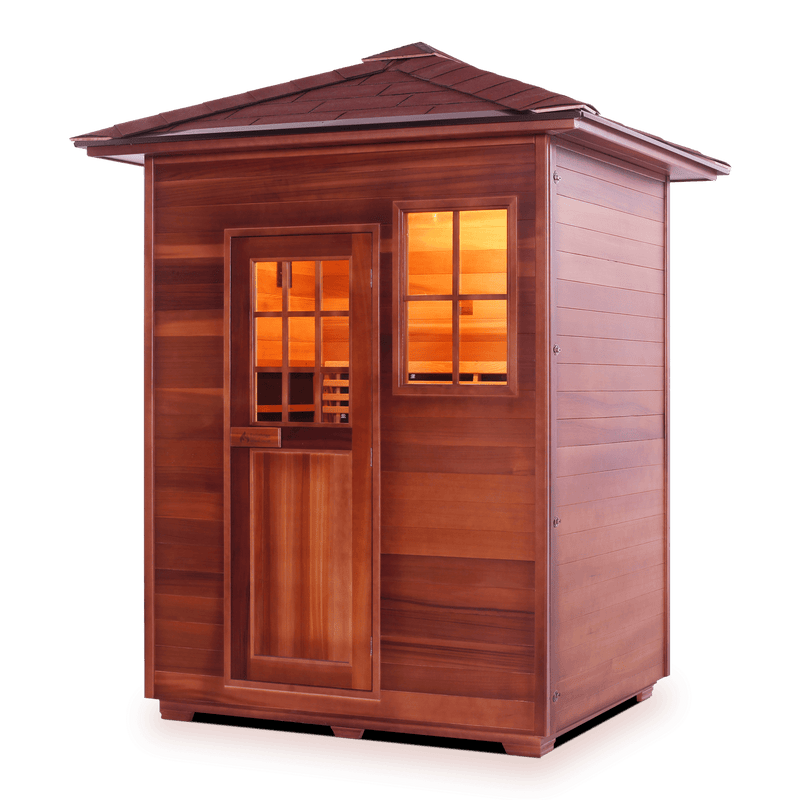 Enlighten InfraNature Original Sierra 3 Full Spectrum Infrared Outdoor Sauna | 3 Persons