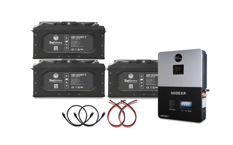 BigBattery 48V 3X HUSKY 2 Power Kit – EG4 6K OFF-GRID INVERTER (6000W | 15.35kWh)