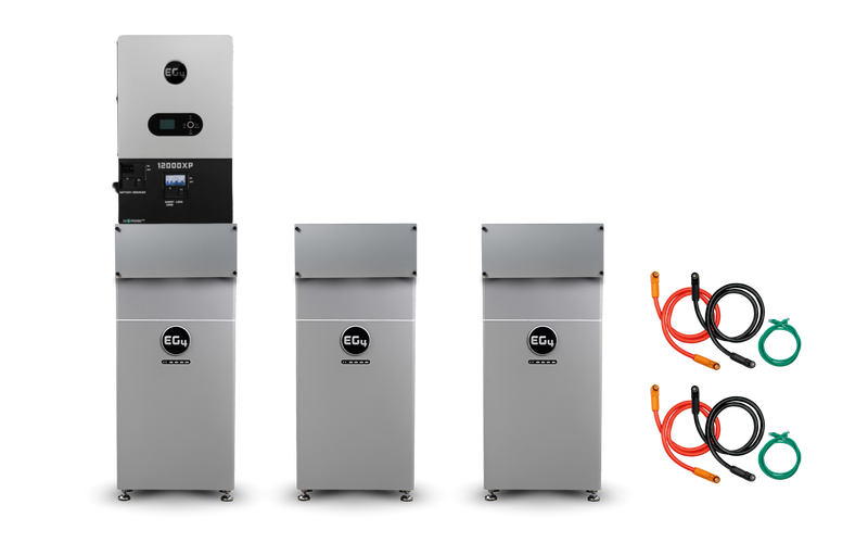 EG4 Hybrid Power Kit | 12kW 120/240V Output 48VDC - 48kWh System Bundle | 1 x EG4 12000XP Inverter + 3 x EG4 WallMount 314Ah Indoor Battery
