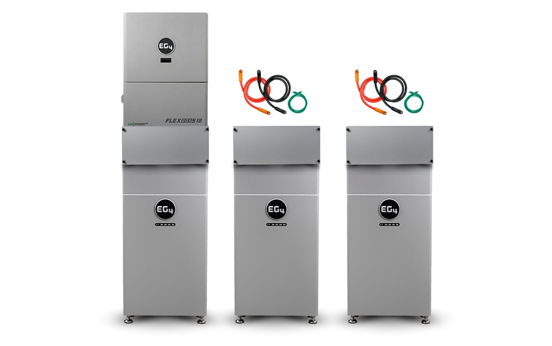 EG4 Hybrid Power Kit | 13kW 120/240V Ouput 48VDC - 48kWh System Bundle | 1 x EG4 FlexBoss18 Hybrid Inverter + 3 x EG4 WallMount 314Ah Indoor Battery