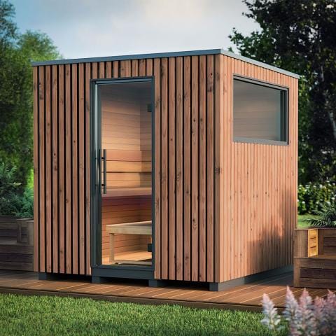 Auroom Garda Outdoor Modular Cabin Sauna, Thermo-Pine | 6 Persons