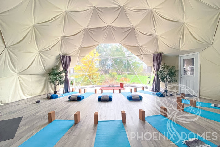 Phoenix Domes 4-Season Deluxe Glamping & Yoga Package Dome | 33' (10M)