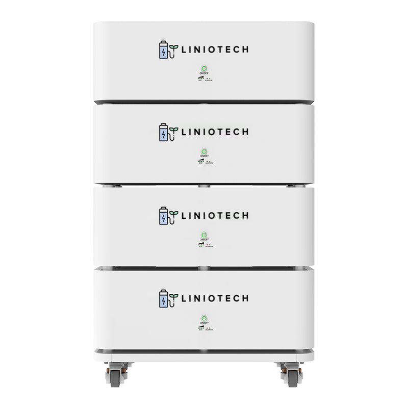 LINIOTECH 10 KWh 200Ah 48V LiFePO4 Lithium Solar Battery Brick Stackable