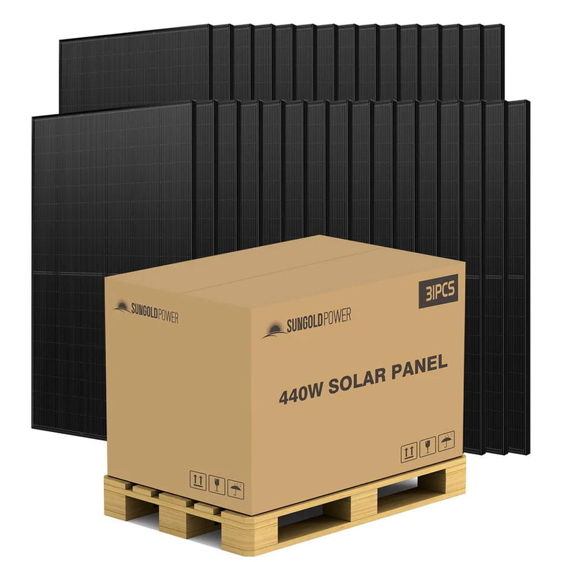 SunGold Power 440W Mono Black N-Type Solar Panel (31 Panels)