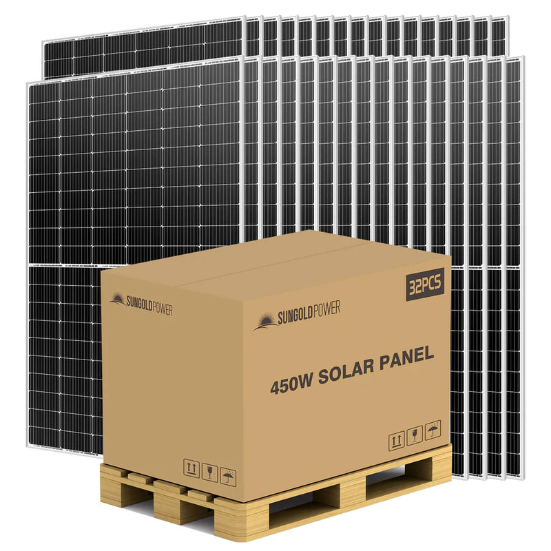SunGold Power 450 Watt Monocrystalline PERC Solar Panel (32 Panels)