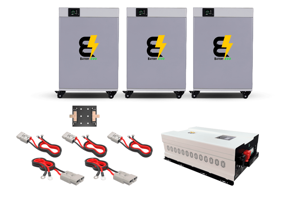 BatteryEVO 48V CONDOR ELITE 3X Inverter Kit (690Ah - 35.4 kWh | 12kW Inverter)