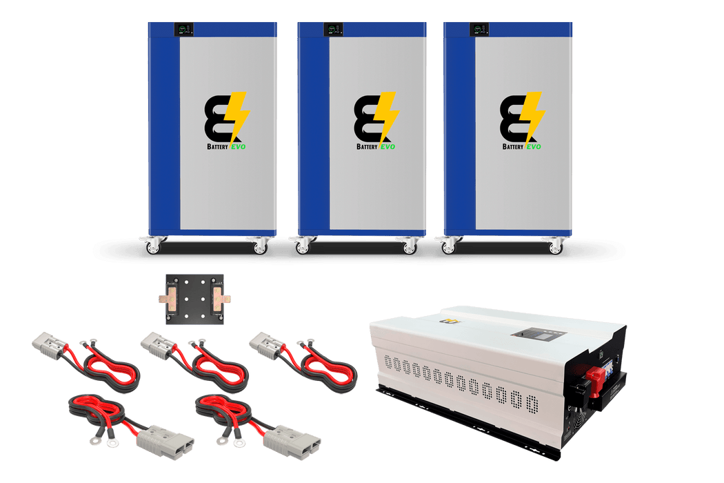 BatteryEVO 48V KONG MAX 3X Inverter Kit (1104Ah - 57 kWh | 12kW Inverter)
