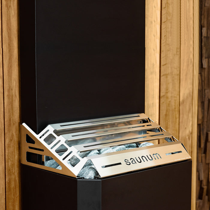 Saunum Air 7 Sauna Heater Air Series, 6.4kW Sauna Heater w/Climate Equalizer, Black