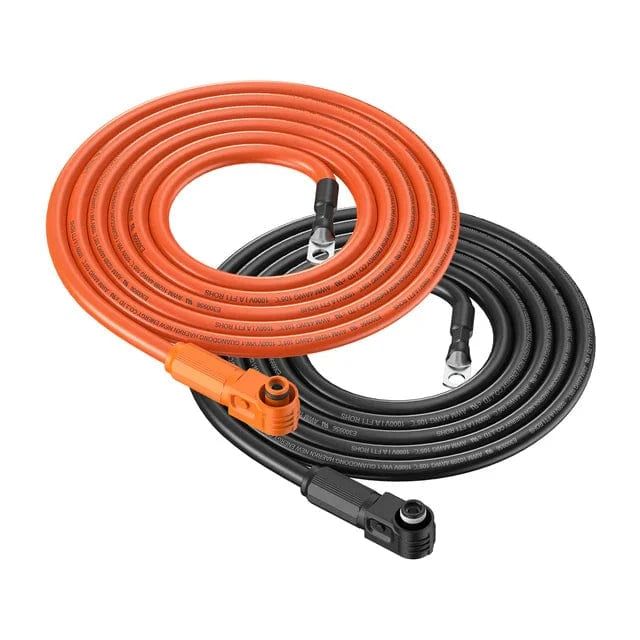 Rich Solar 4 Gauge (4AWG) Cable Wire Connect Battery to Inverter (Orange & Black)