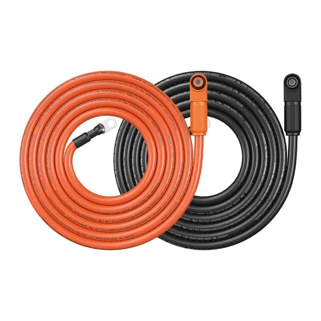 Rich Solar 4 Gauge (4AWG) Cable Wire Connect Battery to Inverter (Orange & Black)