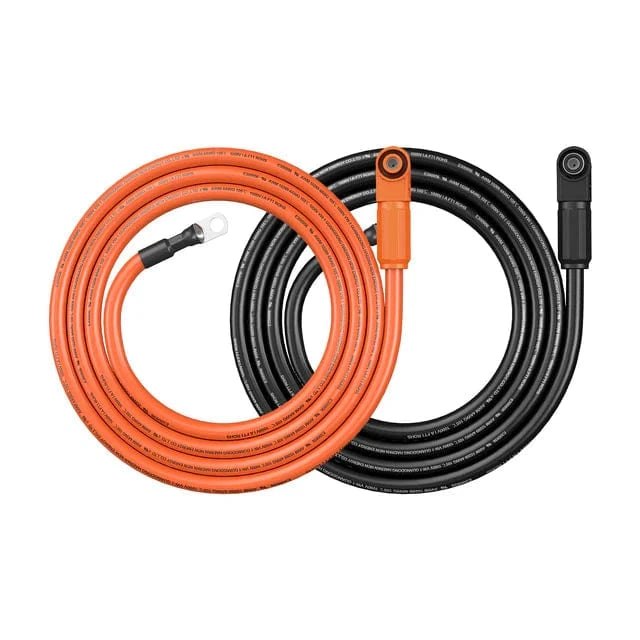 Rich Solar 4 Gauge (4AWG) Cable Wire Connect Battery to Inverter (Orange & Black)