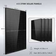 4 x 370w Solar Panel Dimensions