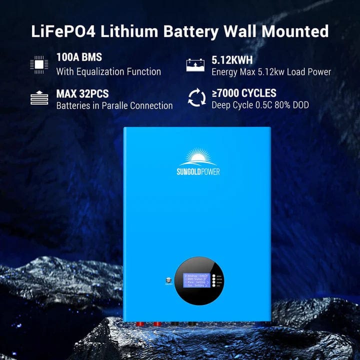 5.12kwh wall mounted battery info