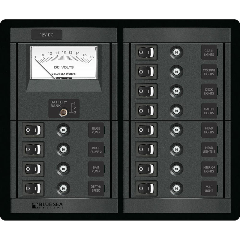 Blue Sea 1464 12 Position Switch CLB  Meter Square 1464