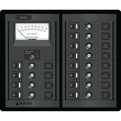 Blue Sea 1464 12 Position Switch CLB  Meter Square 1464