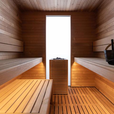 Auroom Garda  Outdoor Modular Cabin Sauna, Translucent White | 6 Persons