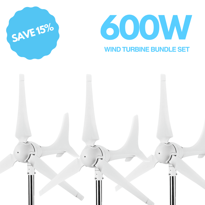 Automaxx Windmill 600W Home Wind Turbine Generator Kit Bundle Set