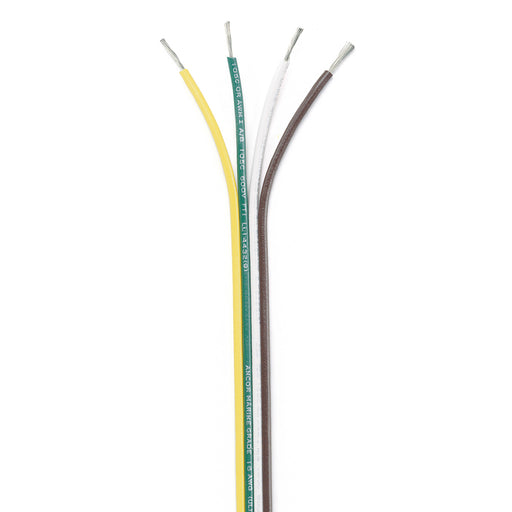 Ancor Ribbon Bonded Cable  164 AWG  BrownGreenWhiteYellow  Flat  100 154510