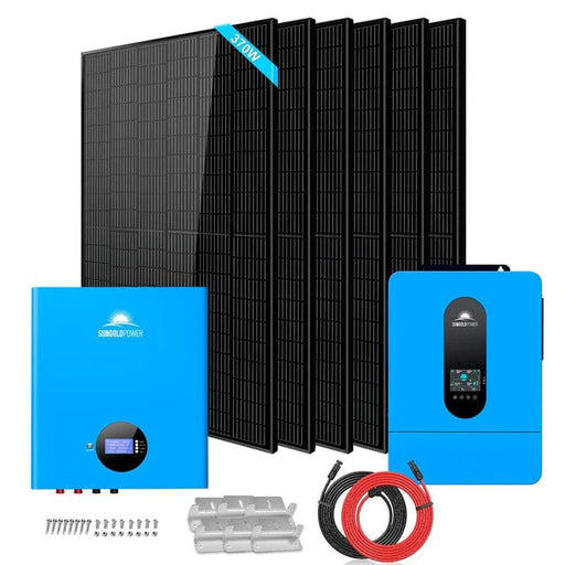 6500W solar kit setup