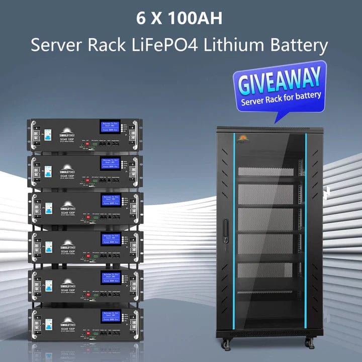 6 x 100ah Server rack