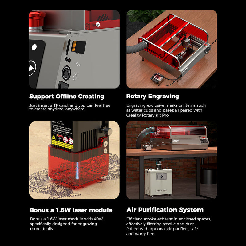 Creality Falcon2 Pro Enclosed Laser Engraver & Cutter