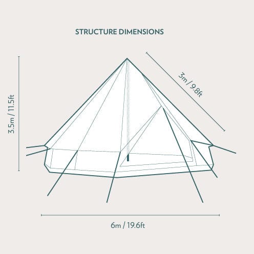 Luna Glamping 6m (19') Canvas Bell Tent