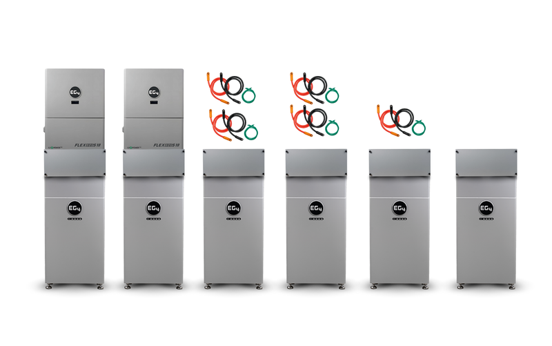 EG4 Hybrid Power Kit | 26kW 120/240V Ouput 48VDC - 96kWh System Bundle | 2 x EG4 FlexBoss18 Hybrid Inverter + 6 x EG4 WallMount 314Ah Indoor Battery