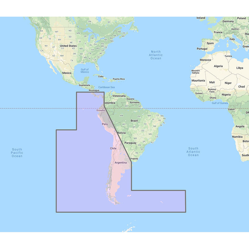 Furuno South America West Coast  Costa Rica to Chile to Falklands Vector Charts  Unlock Code MM3VSA500