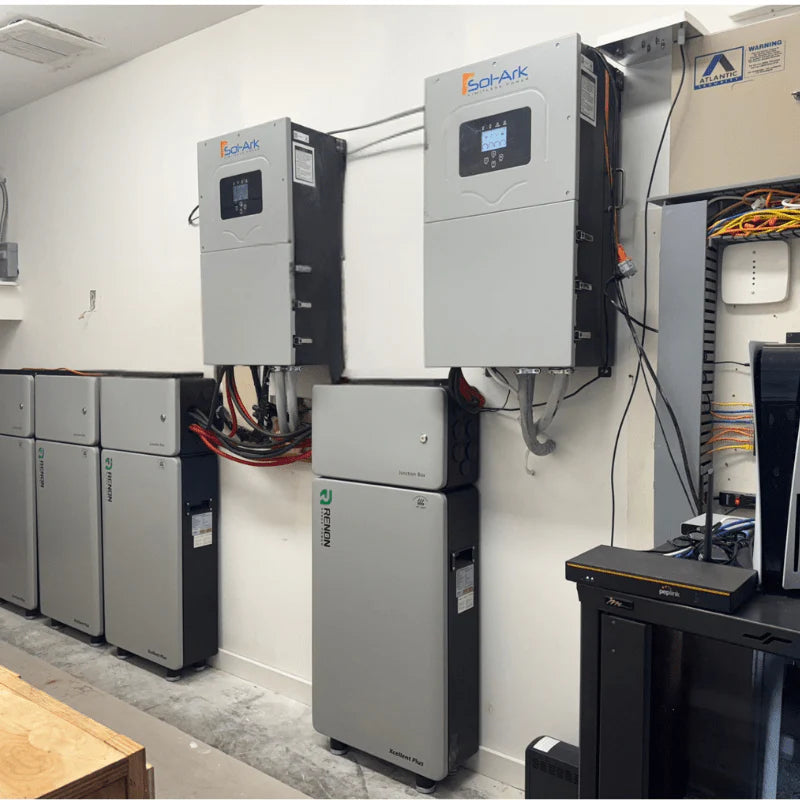 RENON Xcellent Plus 16kWh LiFePO4 Wall-Mounted Battery | Built-In BMS + DC-DC Converter | Expandable | -4°F to 122°F