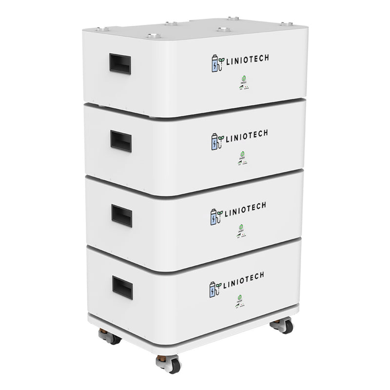 LINIOTECH 10 KWh 200Ah 48V LiFePO4 Lithium Solar Battery Brick Stackable