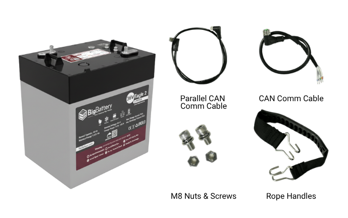 BigBattery 36V EAGLE 2 - LiFePO4 - 40Ah - 1.54kWh with Heater and Comms
