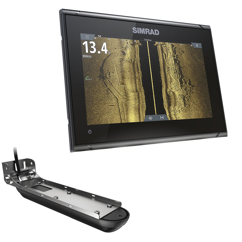 Simrad GO9 XSE ChartplotterFishfinder wActive Imaging 3in1 Transom Mount Transducer  CMAP Discover Chart 00014840002