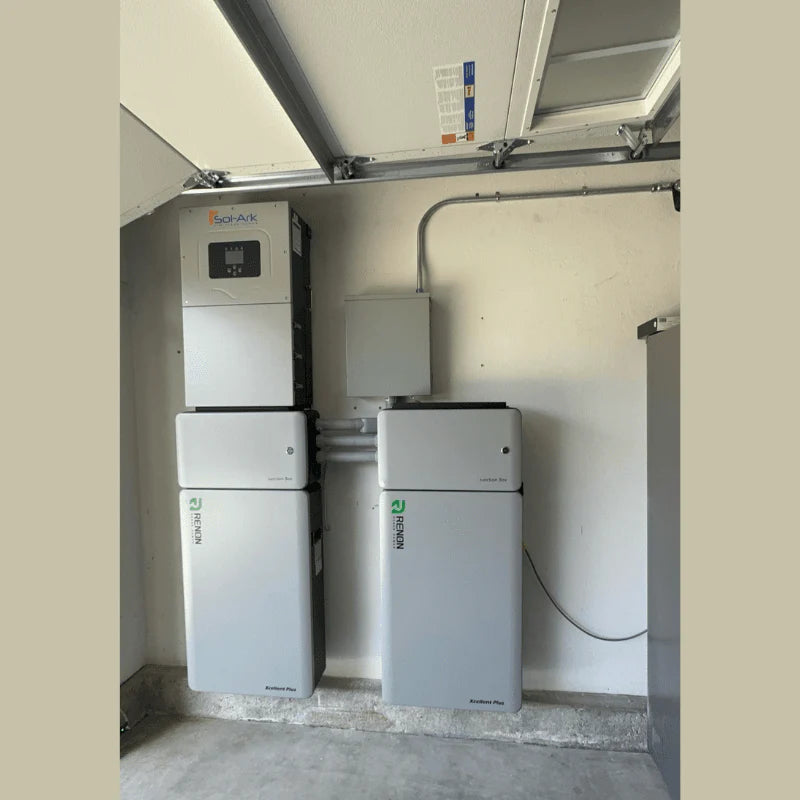 RENON Xcellent Plus 16kWh LiFePO4 Wall-Mounted Battery | Built-In BMS + DC-DC Converter | Expandable | -4°F to 122°F