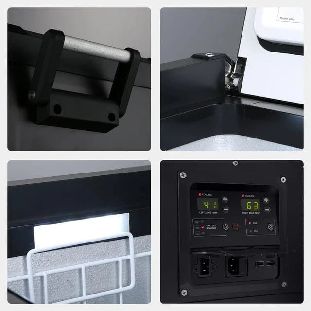 ICECO VL75ProD 12V Black Heavy Duty Dual-Zone Freezer | 75 LT | 79QT