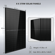 8pcs 370W Solar Panels