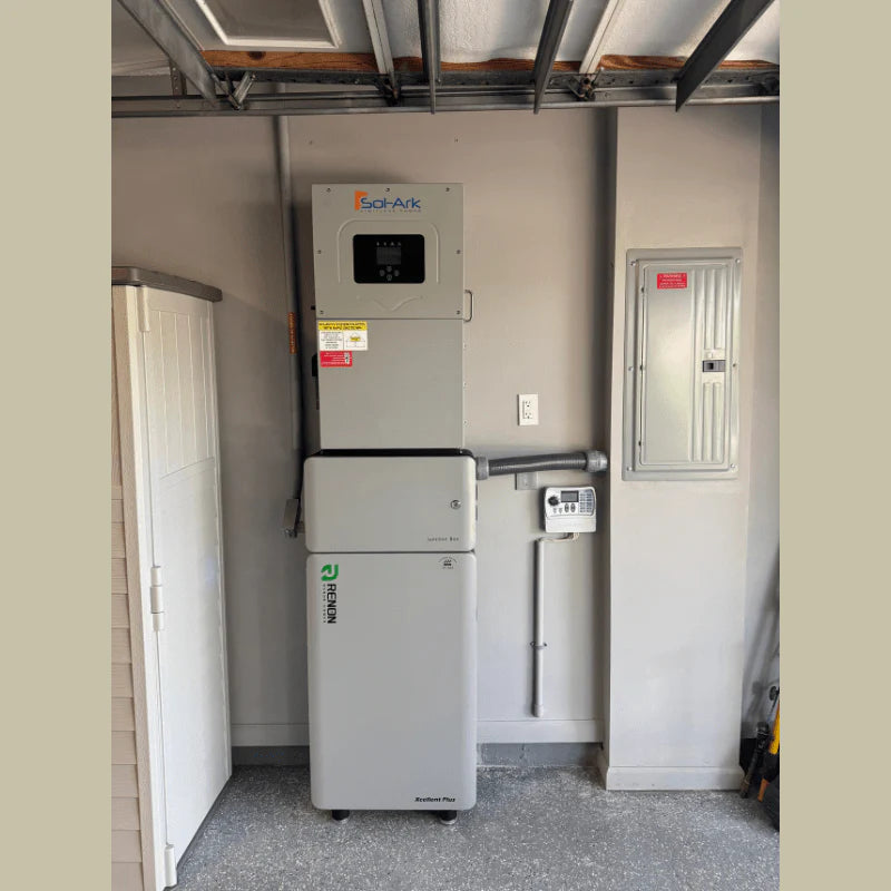 RENON Xcellent Plus 16kWh LiFePO4 Wall-Mounted Battery | Built-In BMS + DC-DC Converter | Expandable | -4°F to 122°F