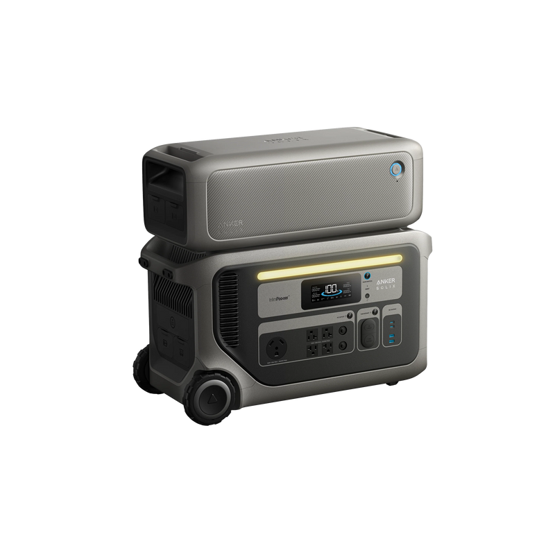 Anker SOLIX F3000 Portable Power Station (3600W | 3072Wh) + Expansion Battery (3072Wh)