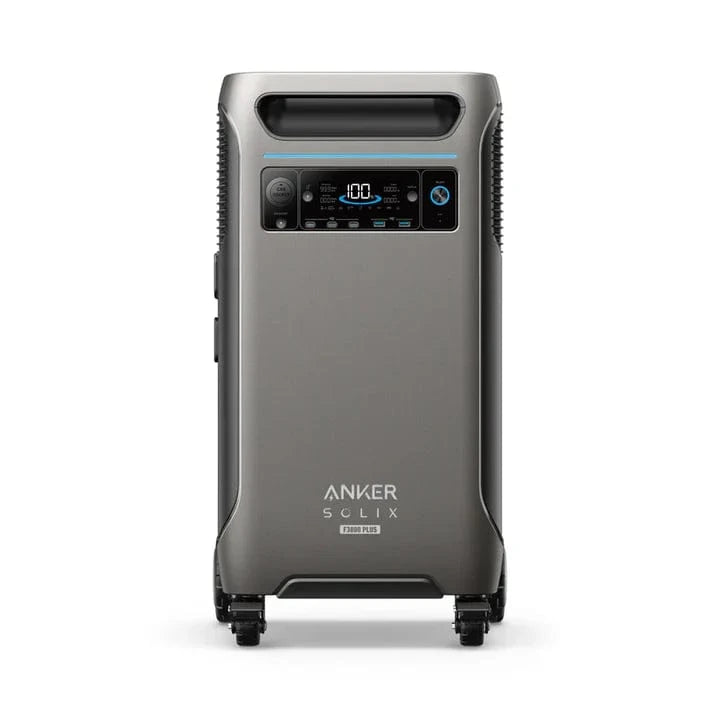 Anker SOLIX F3800 Plus Portable Power Station Solar Generator (3840Wh | 6000W) + Expansion Battery (3,840Wh) + 400W Anker Solar Panel