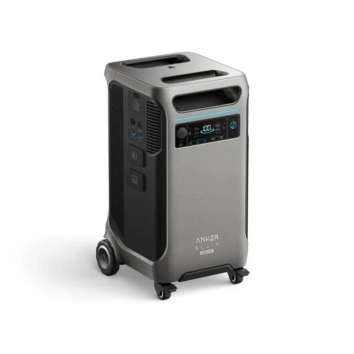 Anker SOLIX F3800 Plus Portable Power Station Solar Generator (3840Wh | 6000W) + Expansion Battery (3,840Wh) + 400W Anker Solar Panel