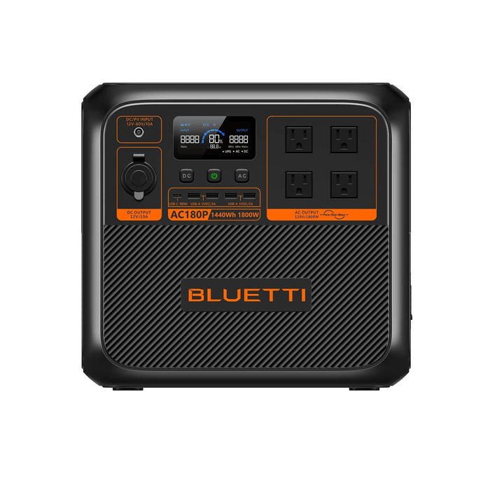 BLUETTI AC180P Power Station Solar Generator + PV200D 200W Solar Panel