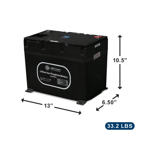 Aims Power 12V 135Ah LiFePO4 | Heater & BT Monitoring