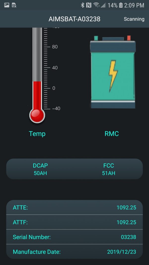 Aims Power Lithium Battery 300Ah 3.84 kW with Wake Up, Heater & BT Monitoring 12V LiFePO4
