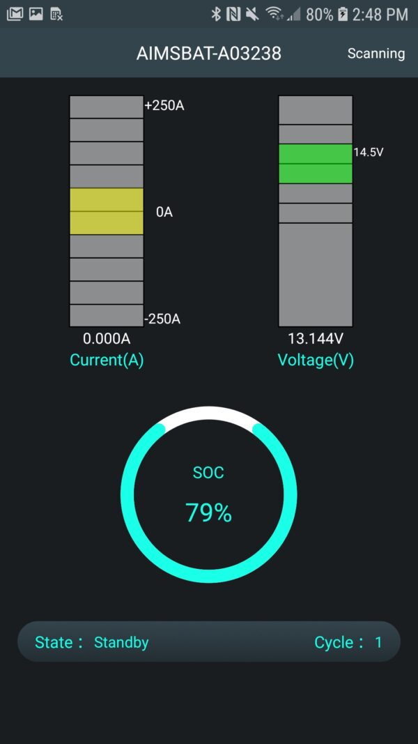 Aims Power Lithium Battery 300Ah 3.84 kW with Wake Up, Heater & BT Monitoring 12V LiFePO4