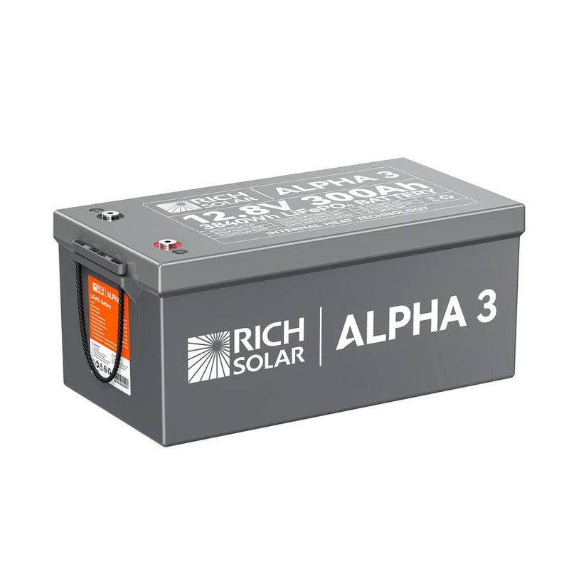 Rich Solar Alpha 3 | 12V 300Ah LiFePO4 Battery | 12V Lithium Battery