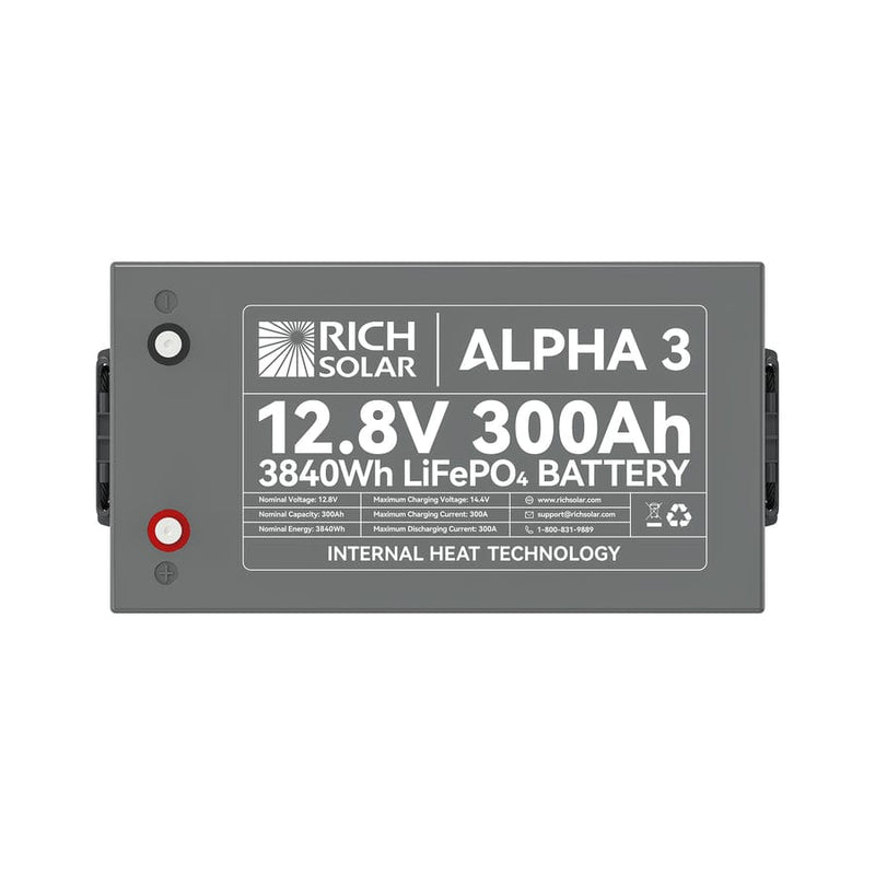 Rich Solar Alpha 3 | 12V 300Ah LiFePO4 Battery | 12V Lithium Battery