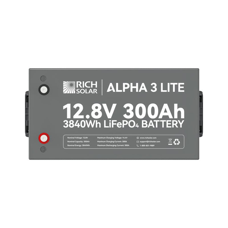 Rich Solar Alpha 3 | 12V 300Ah LiFePO4 Battery | 12V Lithium Battery