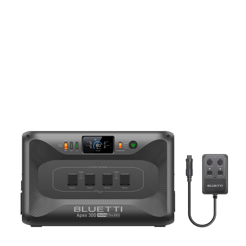 Bluetti Apex 300 Versatile Solar Generator Power Station (3,840W | 2,764.8Wh) + Hub D1